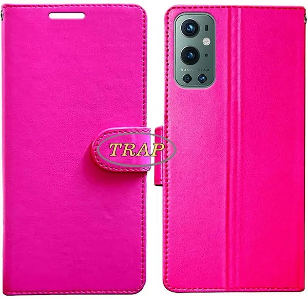 Pink_Artificial_Leather_OnePlus_9_Pro_Back_Cover
