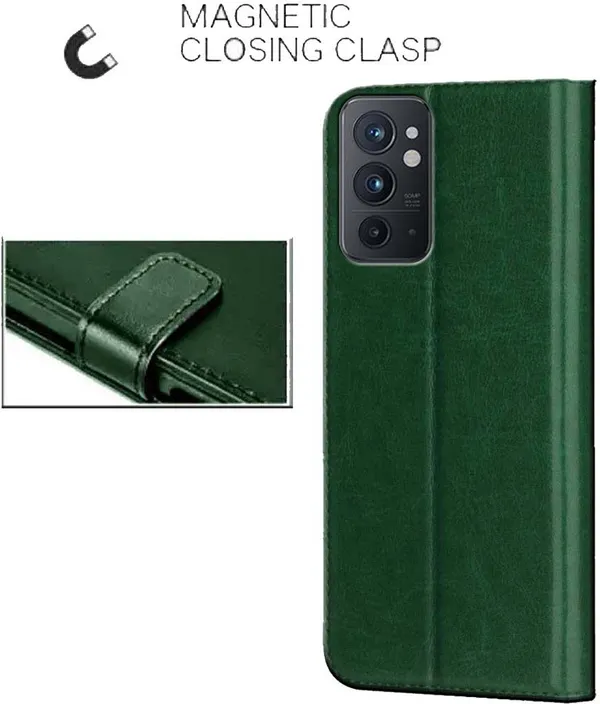 Green_Artificial_Leather_OnePlus_9RT_Back_Cover