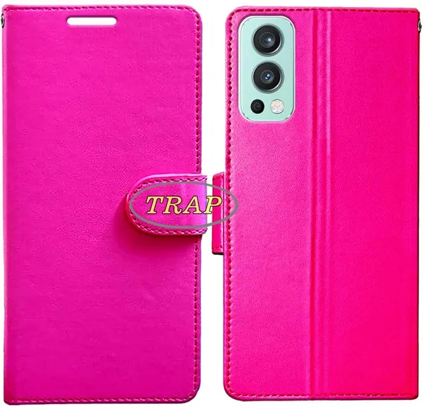 Pink_Artificial_Leather_OnePlus_Nord_2_5G_Back_Cover