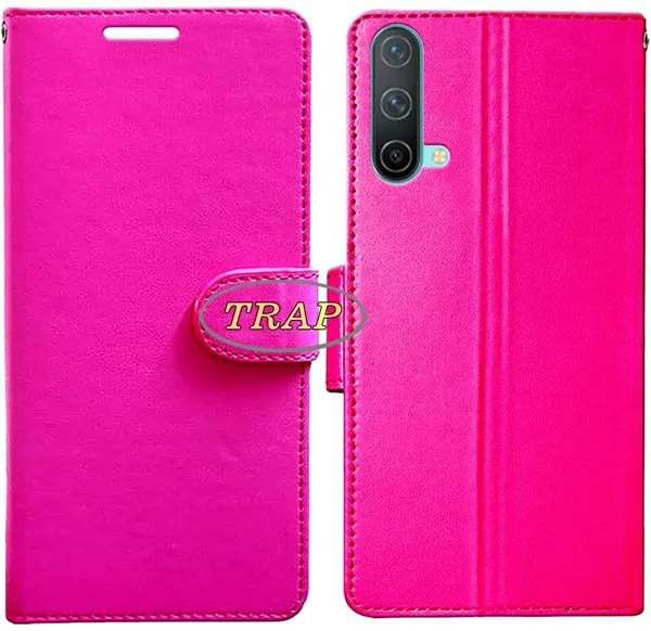 Pink_Artificial_Leather_OnePlus_Nord_CE_5G_Back_Cover