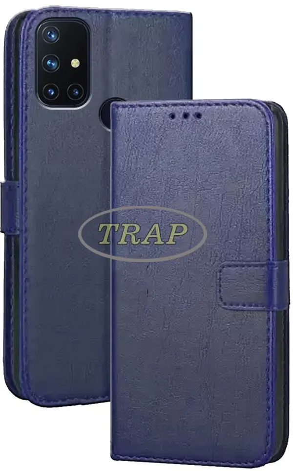 Blue_Artificial_Leather_OnePlus_Nord_N10_5G_Flip_Cover