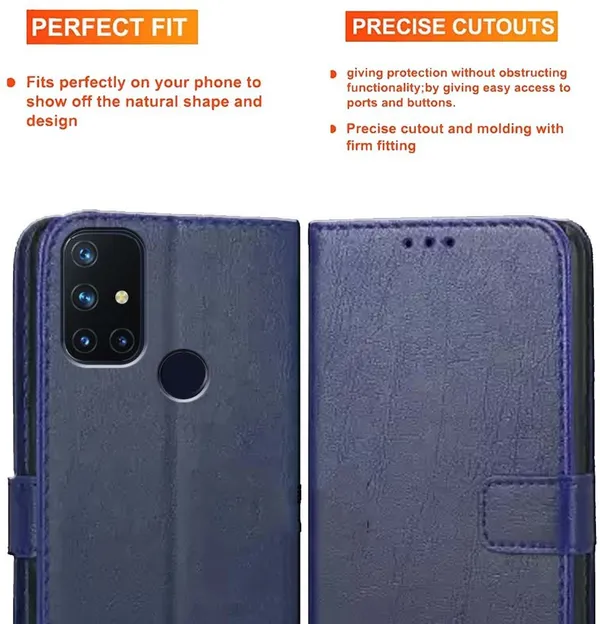 Blue_Artificial_Leather_OnePlus_Nord_N10_5G_Flip_Cover