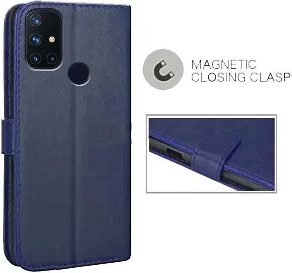 Blue_Artificial_Leather_OnePlus_Nord_N10_5G_Flip_Cover