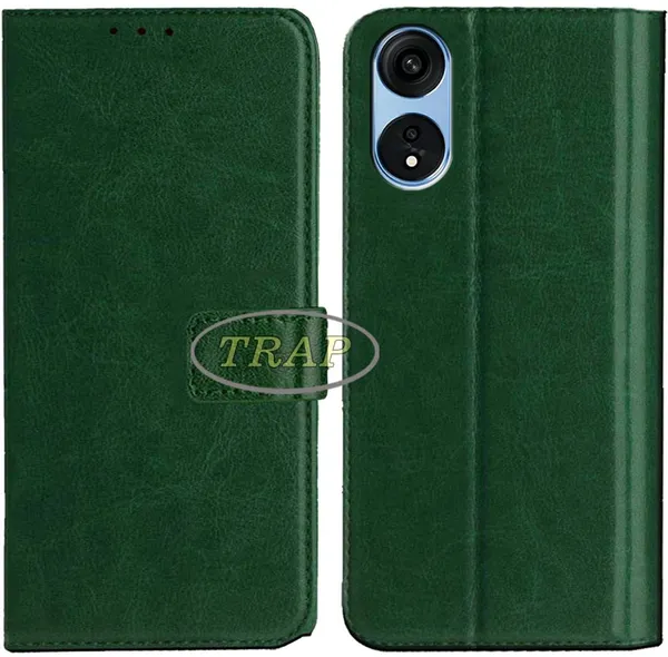 Green_Artificial_Leather_Oppo_A1_Pro_Back_Cover