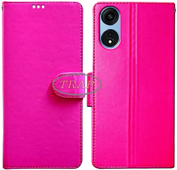 Pink_Artificial_Leather_Oppo_A1_Pro_Back_Cover