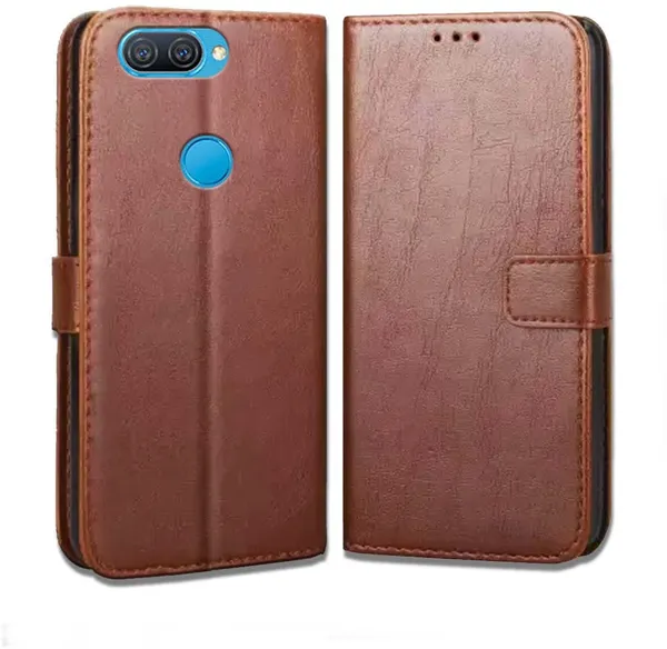 Brown_Artificial_Leather_Oppo_A12_Flip_Cover