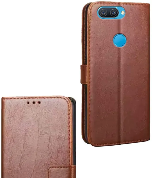 Brown_Artificial_Leather_Oppo_A12_Flip_Cover