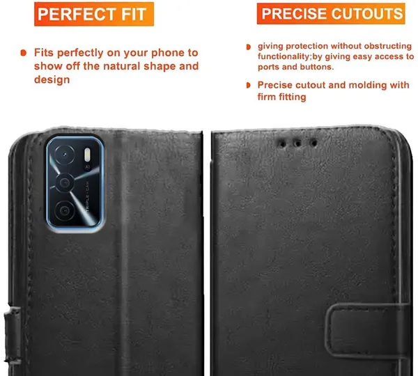 Black_Artificial_Leather_Oppo_A16_Back_Cover