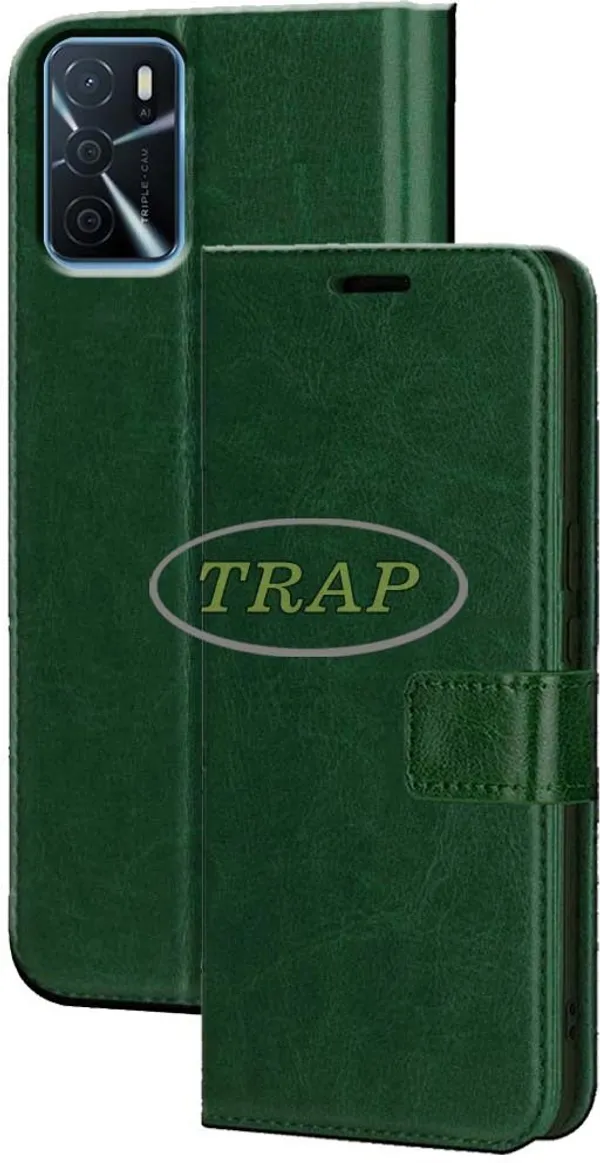 Green_Artificial_Leather_Oppo_A16_Back_Cover