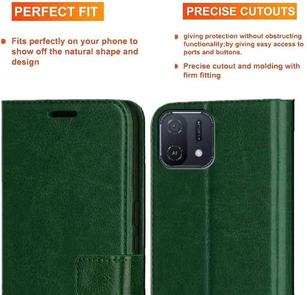 Green_Artificial_Leather_Oppo_A16K_Back_Cover
