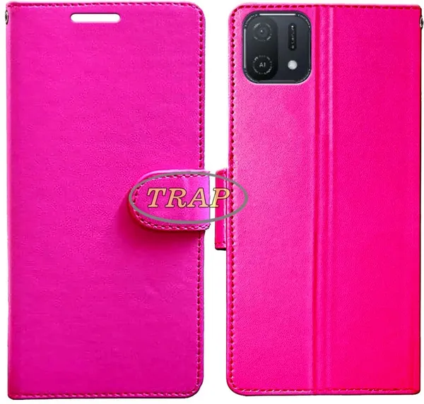 Pink_Artificial_Leather_Oppo_A16K_Back_Cover