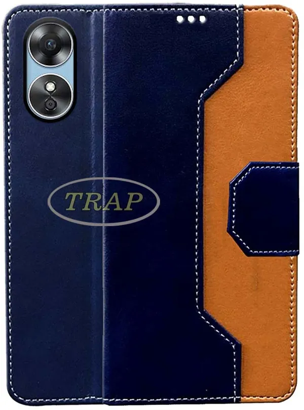 Multicolor_Artificial_Leather_Oppo_A17_Back_Cover