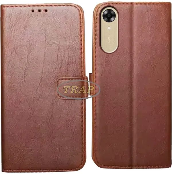 Brown_Artificial_Leather_Oppo_A17K_Back_Cover