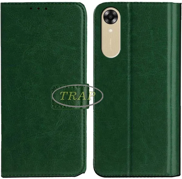 Green_Artificial_Leather_Oppo_A17K_Back_Cover