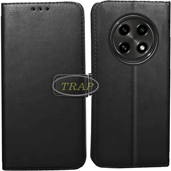 Black_Artificial_Leather_Oppo_A2_Pro_Back_Cover