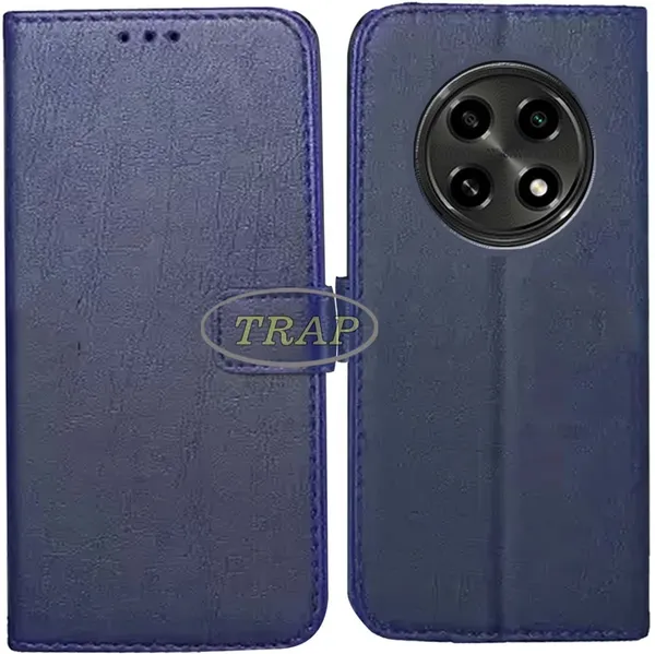 Blue_Artificial_Leather_Oppo_A2_Pro_Back_Cover
