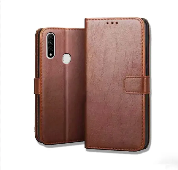 Brown_Leather_Oppo_A31_(2020)_Flip_Cover