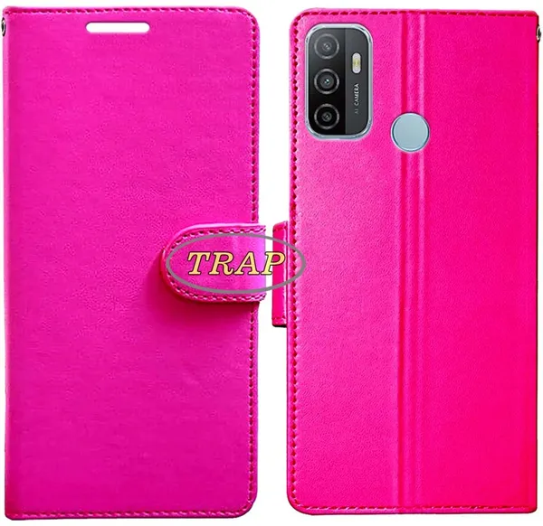 Pink_Artificial_Leather_Oppo_A33_Back_Cover