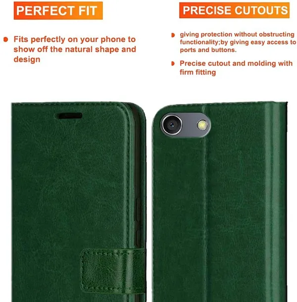 Green_Artificial_Leather_Oppo_A33F_Back_Cover