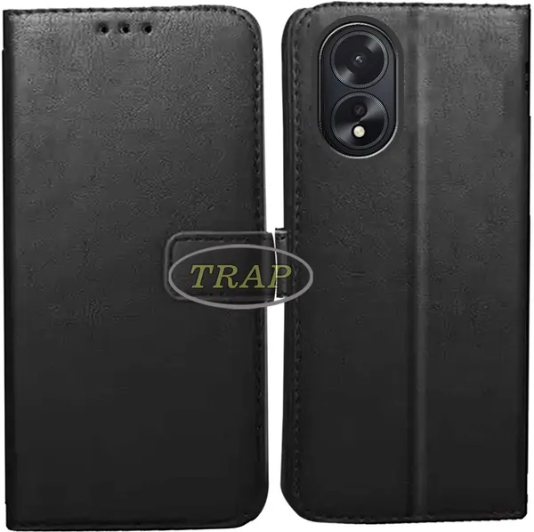Black_Artificial_Leather_Oppo_A38_Back_Cover
