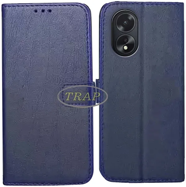 Blue_Artificial_Leather_Oppo_A38_Back_Cover