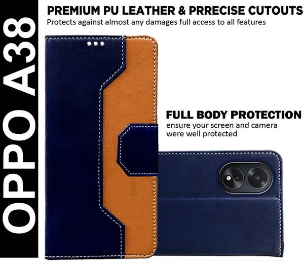 Multicolor_Artificial_Leather_Oppo_A38_Back_Cover