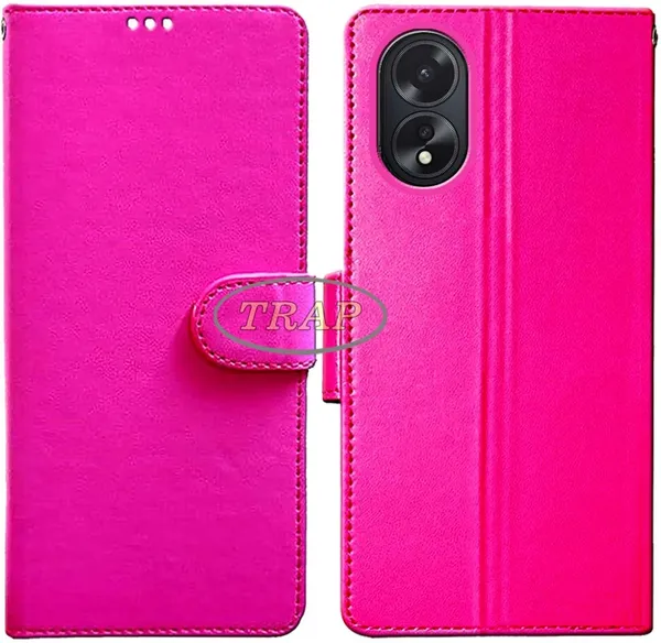 Pink_Artificial_Leather_Oppo_A38_Back_Cover