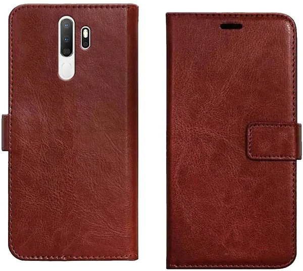 Brown_Leather_Oppo_A5_(2020)_Flip_Cover