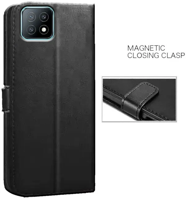 Black_Artificial_Leather_Oppo_A53_5G_Back_Cover