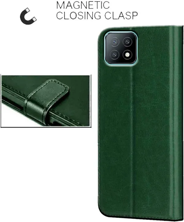 Green_Artificial_Leather_Oppo_A53_5G_Back_Cover