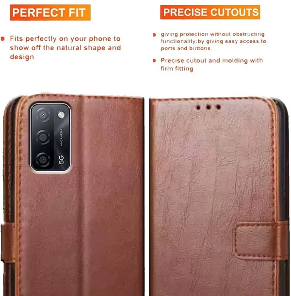Brown_Artificial_Leather_Oppo_A53s_5G_Flip_Cover