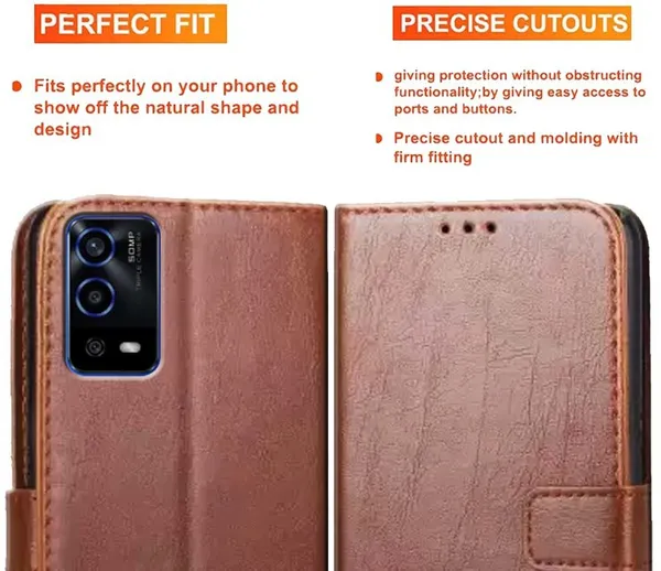 Brown_Artificial_Leather_Oppo_A55_4G_Back_Cover