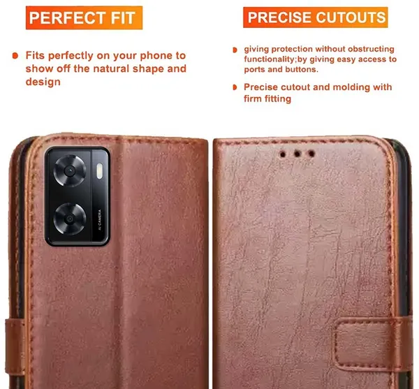 Brown_Artificial_Leather_Oppo_A57_2022_Back_Cover