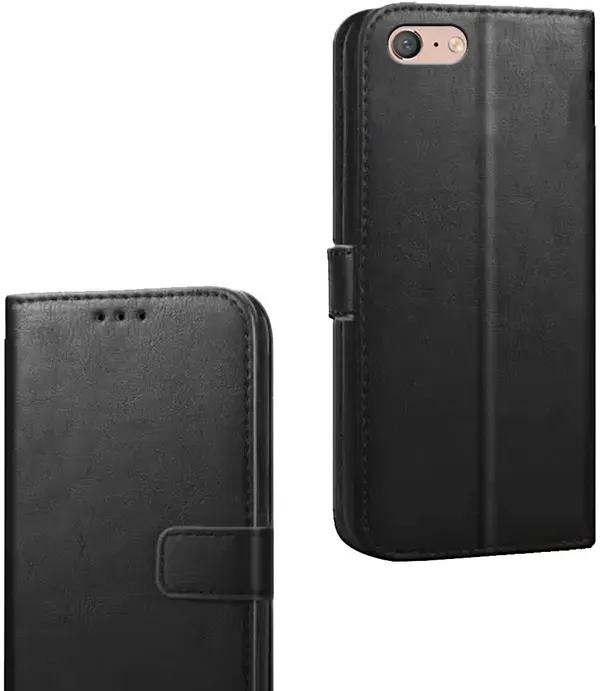 Black_Artificial_Leather_Oppo_A71_Flip_Cover