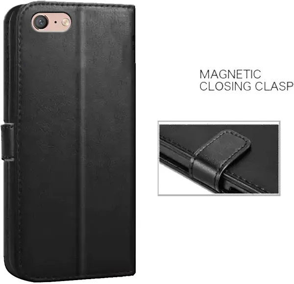 Black_Artificial_Leather_Oppo_A71_Flip_Cover