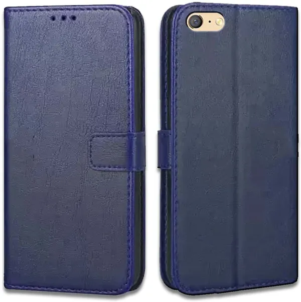 Blue_Artificial_Leather_Oppo_A71_Flip_Cover