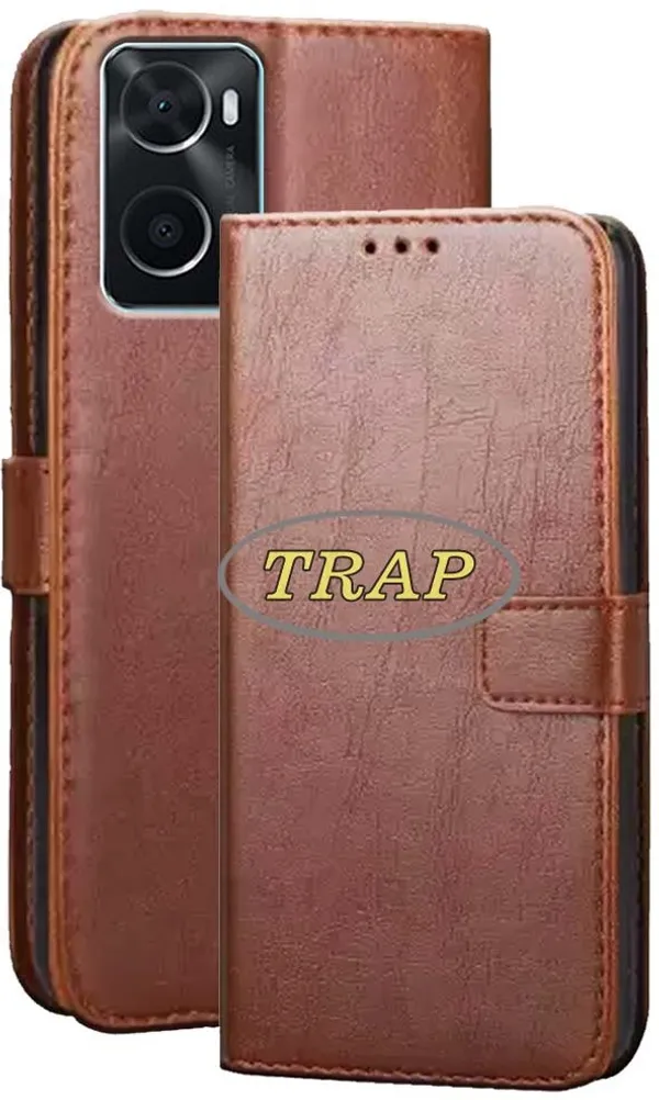Brown_Artificial_Leather_Oppo_A76_Back_Cover