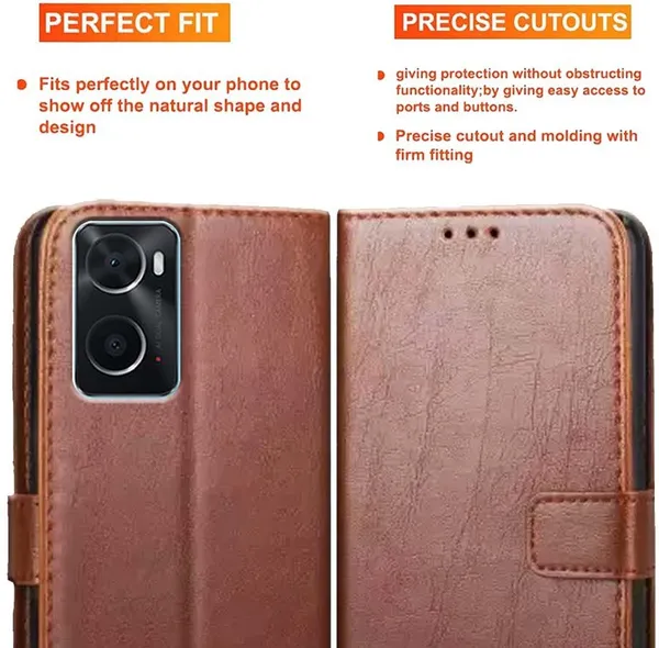 Brown_Artificial_Leather_Oppo_A76_Back_Cover