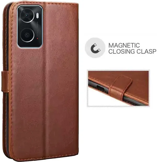 Brown_Artificial_Leather_Oppo_A76_Back_Cover