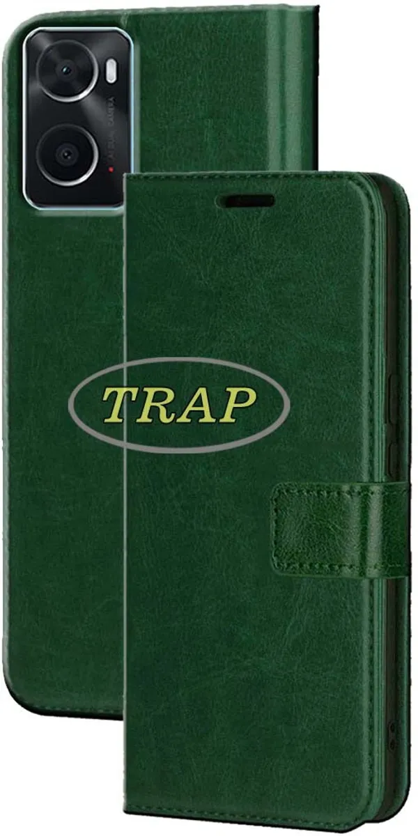 Green_Artificial_Leather_Oppo_A76_Back_Cover