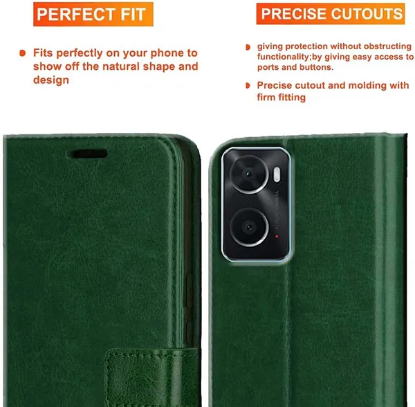 Green_Artificial_Leather_Oppo_A76_Back_Cover