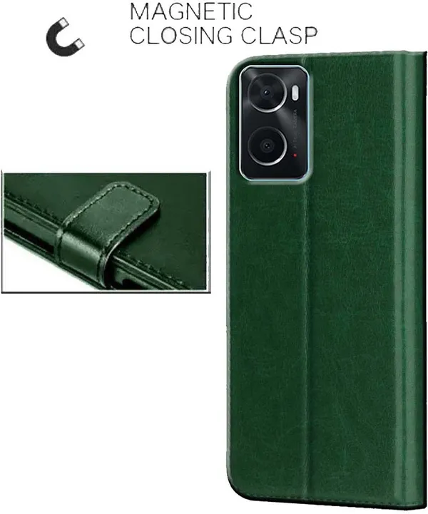 Green_Artificial_Leather_Oppo_A76_Back_Cover