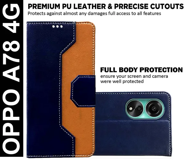 Multicolor_Artificial_Leather_Oppo_A78_4G_Back_Cover