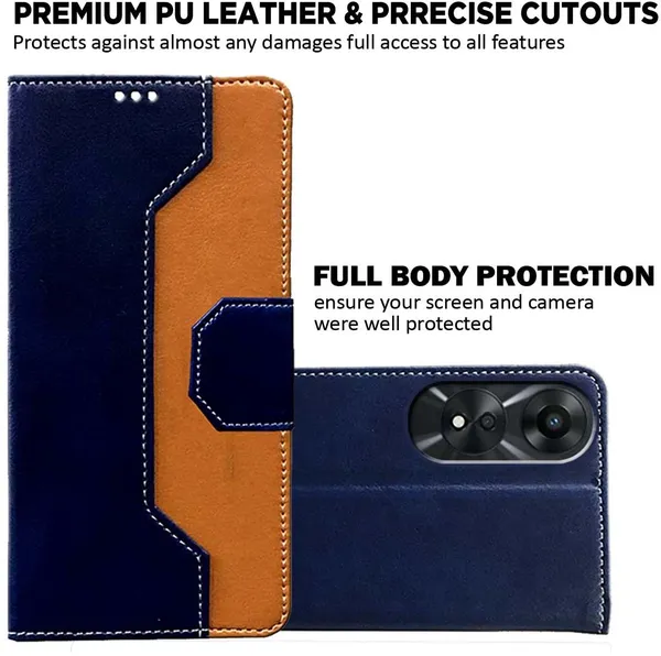Multicolor_Artificial_Leather_Oppo_A78_5G_Back_Cover