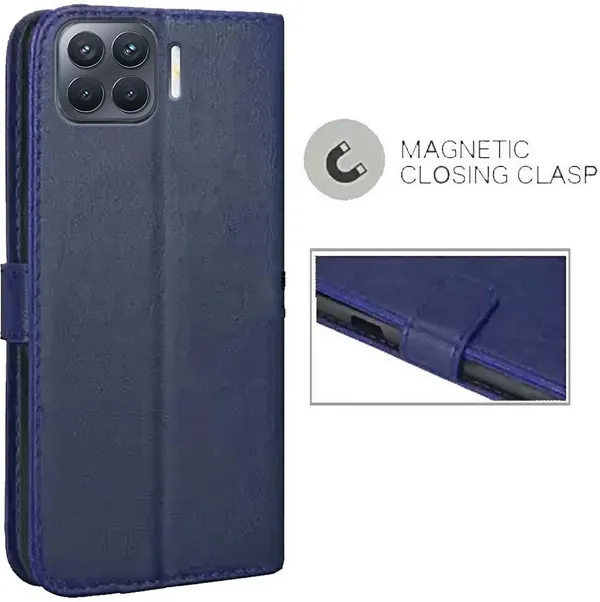 Blue_Artificial_Leather_Oppo_A93_5G_Back_Cover