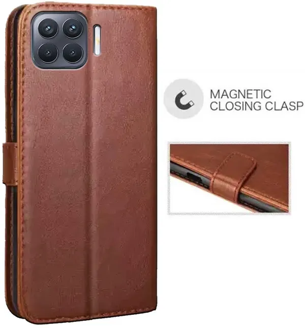 Brown_Artificial_Leather_Oppo_A93_5G_Back_Cover