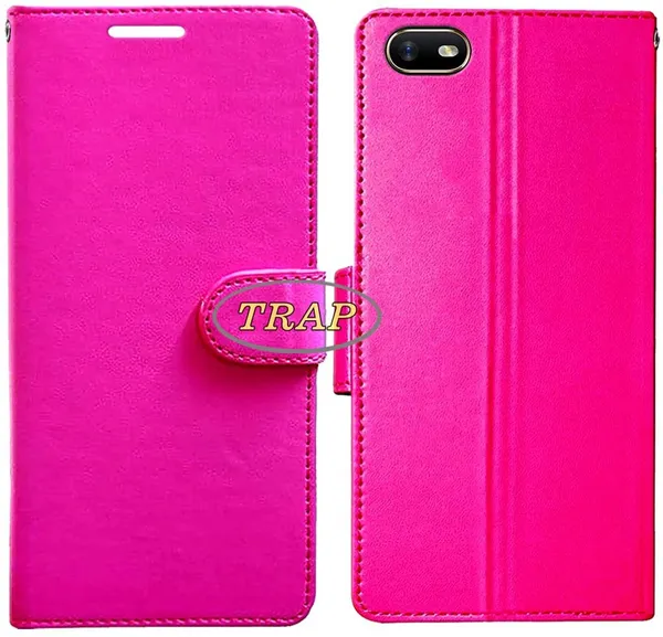 Pink_Artificial_Leather_Oppo_C2_Back_Cover