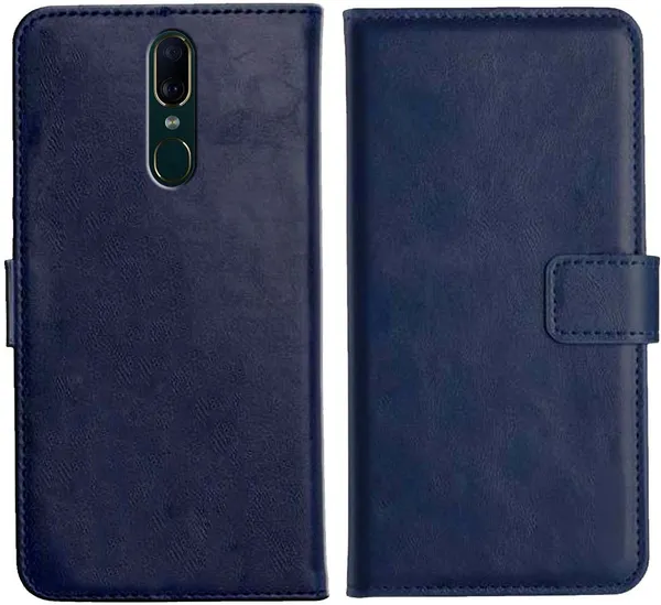 Blue_Leather_Oppo_F11_Flip_Cover