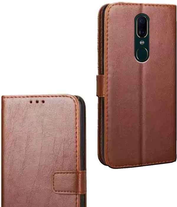 Brown_Artificial_Leather_Oppo_F11_Flip_Cover