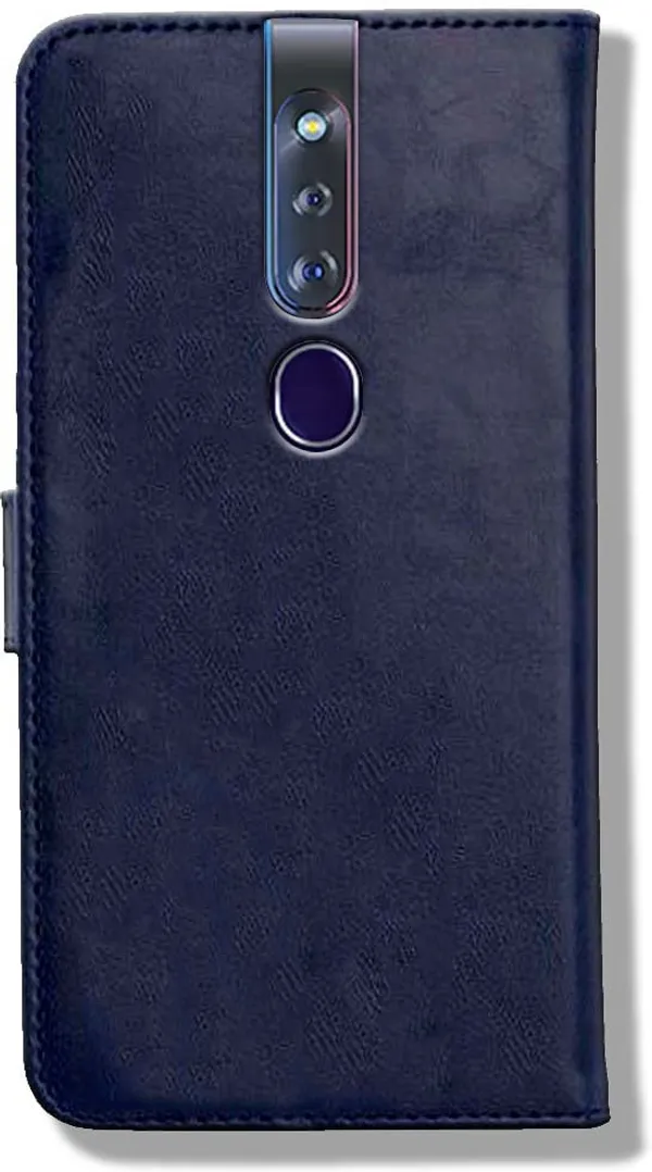 Blue_Leather_Oppo_F11_Pro_Flip_Cover